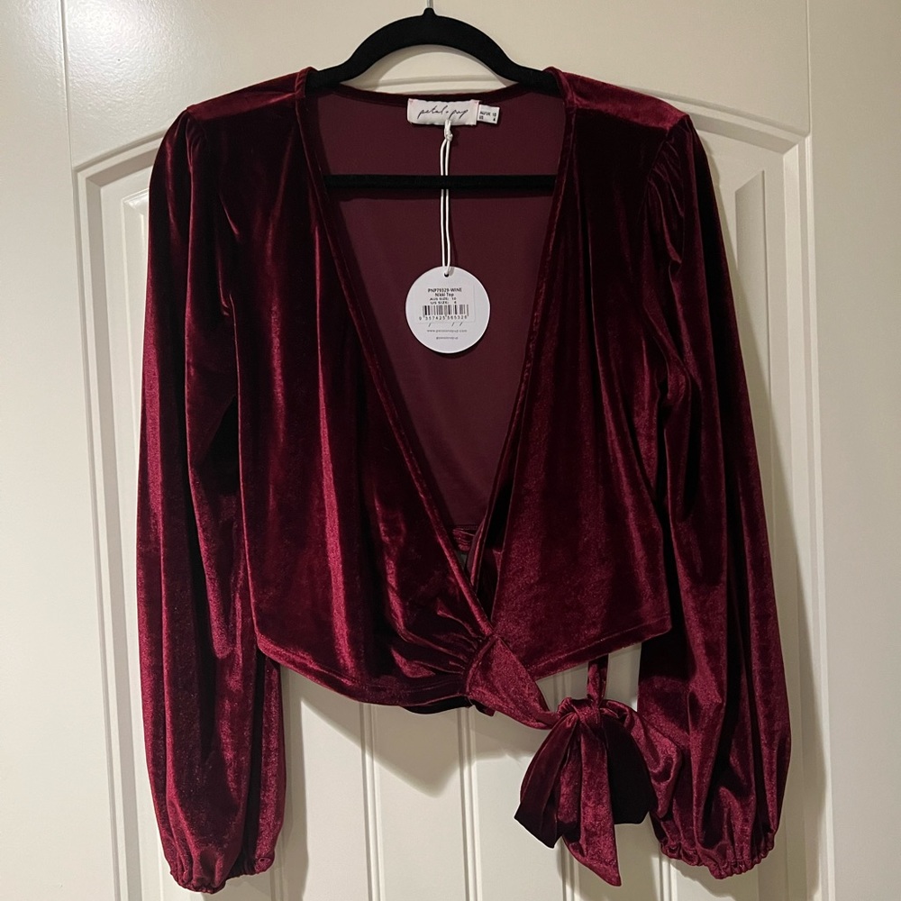 Petal & Pup Velvet Crop Top